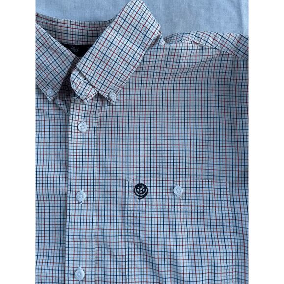 Wrangler George Strait Collection Button Down Shirt Lot of Two Size L Blue/White - Picture 8 of 8